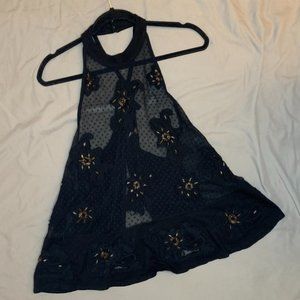 Free People Tapestry Tank Top, Halter Neck